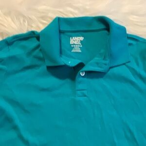 Lands' End Vibrant Teal Polo Shirt
